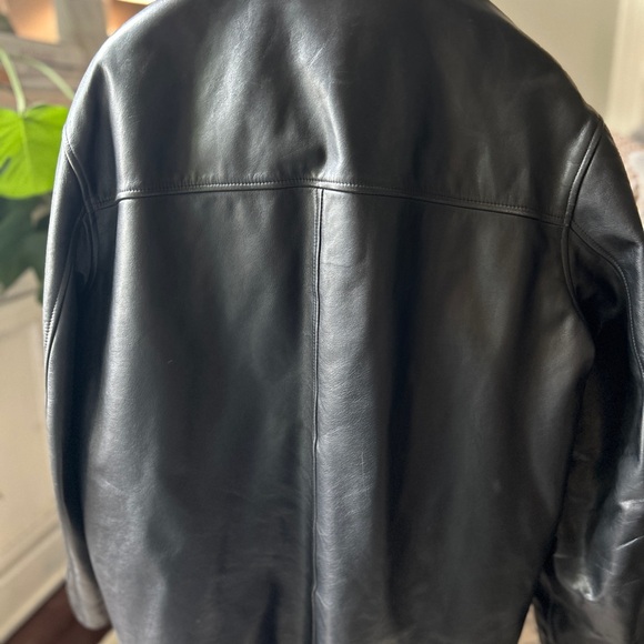 J. Crew black leather jacket large - Picture 7 of 12